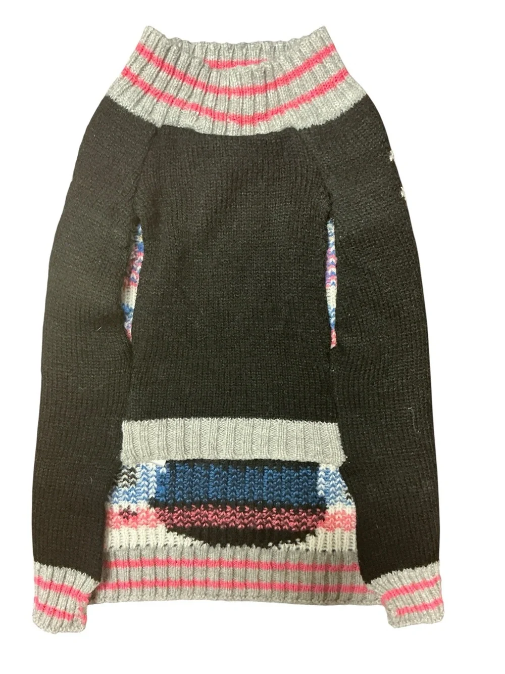 Star Gazer Llama Dog Sweater with Yellow Star Glasses